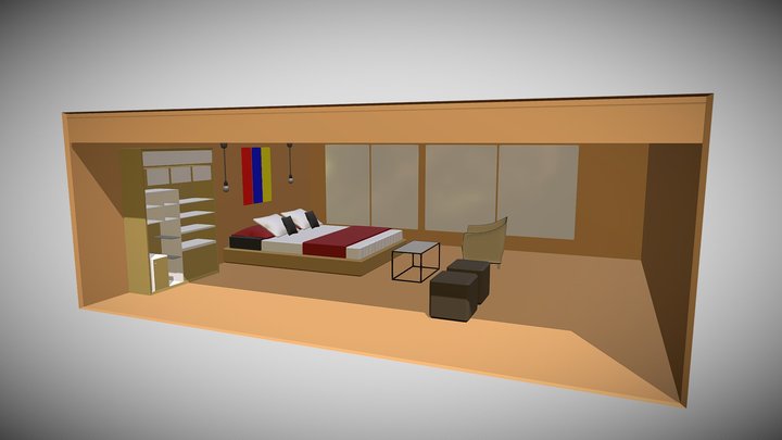INTERIOR BEDROOM SET 3D Model