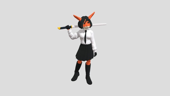 Fox Girl The Demon Slayer 3D Model