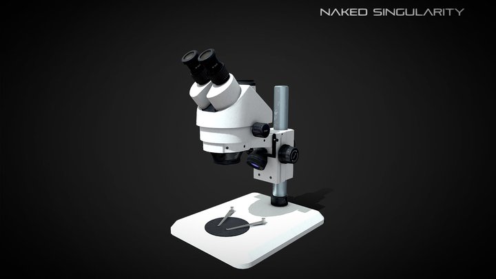 Trinocular Microscope | Laboratory | PBR 3D Model