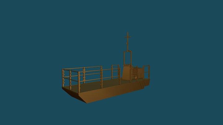 Small ferry 3D Model