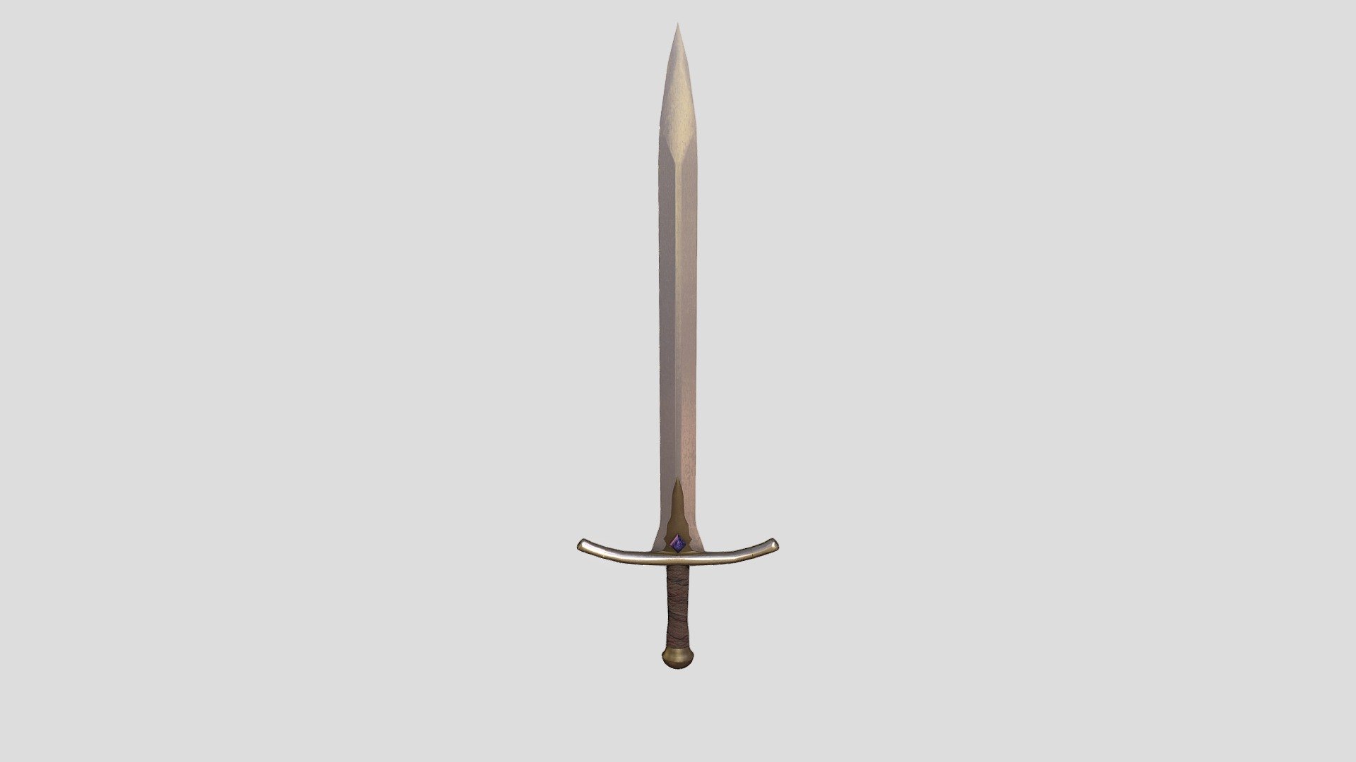 Medieval sword with crystal