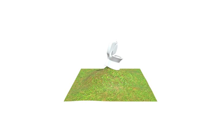 toilet on hill 3D Model