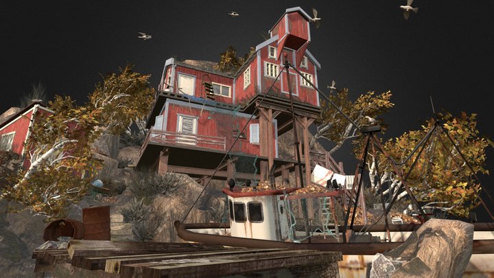 DAE Diorama - By The Ocean 3D Model