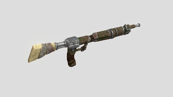 Harpoon Gun - For Horror Game 3D Model