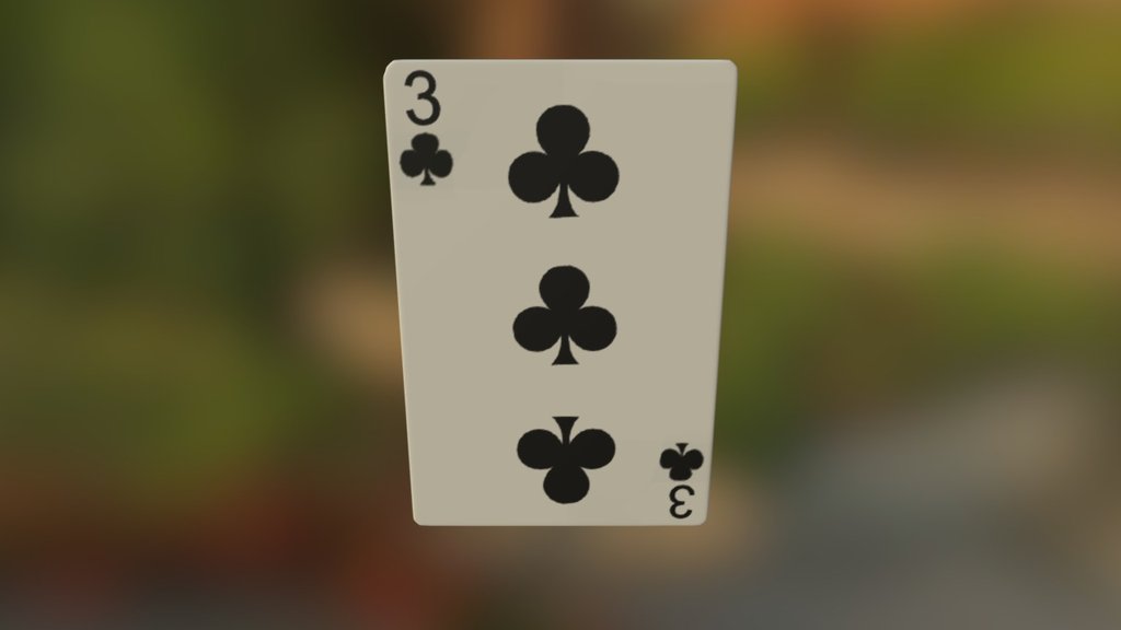 3 of Clubs Playing Card - Download Free 3D model by mas198462 [5c20042 ...