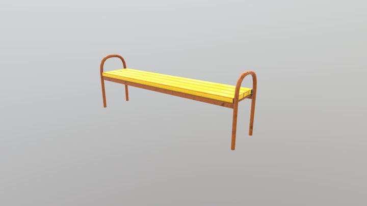 TME City Objects — Bench 004 3D Model