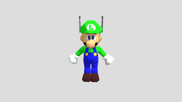 Luigi_mario_64_model_rigged_by_spikey_vi_dfa56at 3D Model