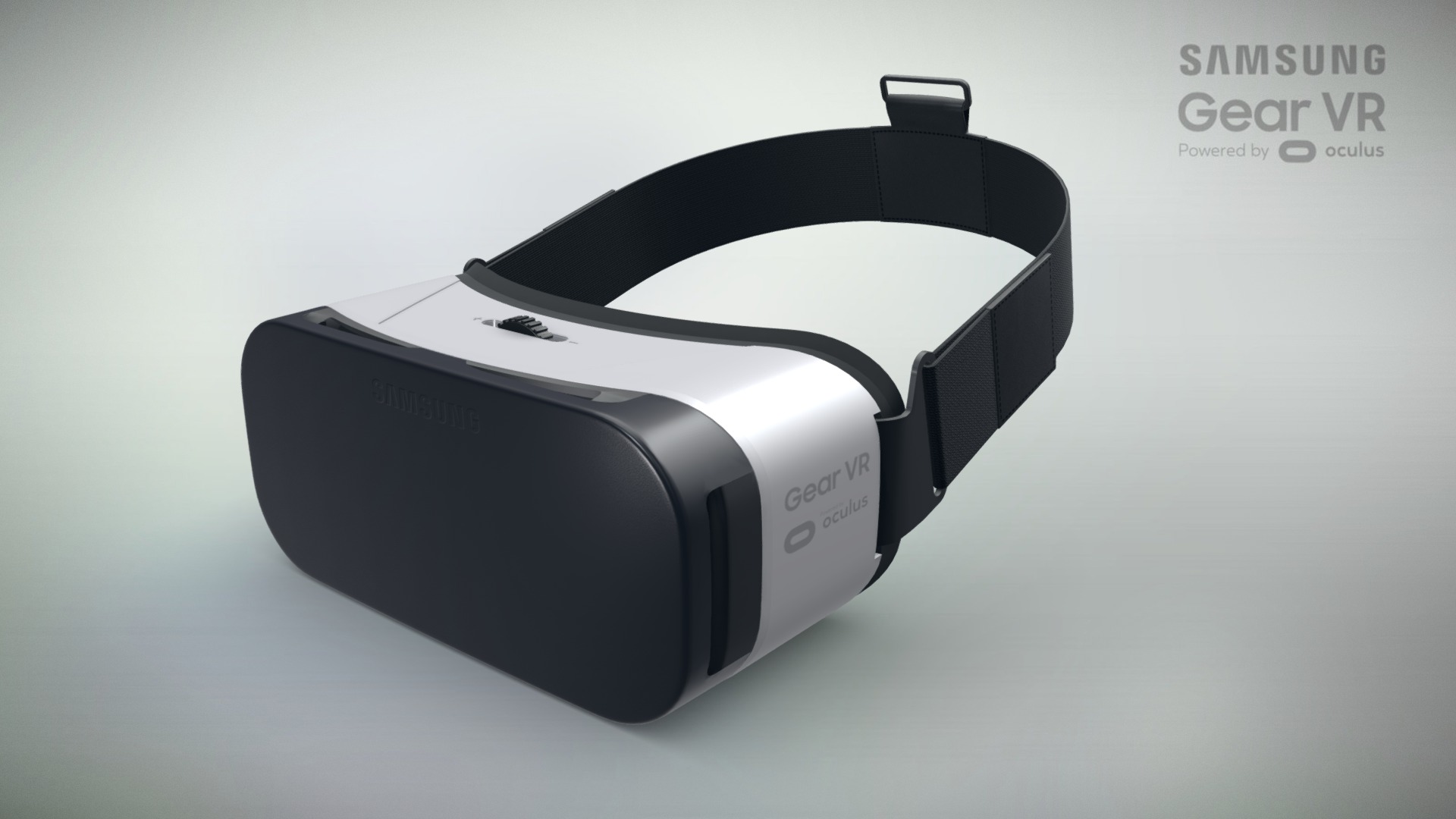 3D model Samsung Gear VR - This is a 3D model of the Samsung Gear VR. The 3D model is about a black and silver electronic device.