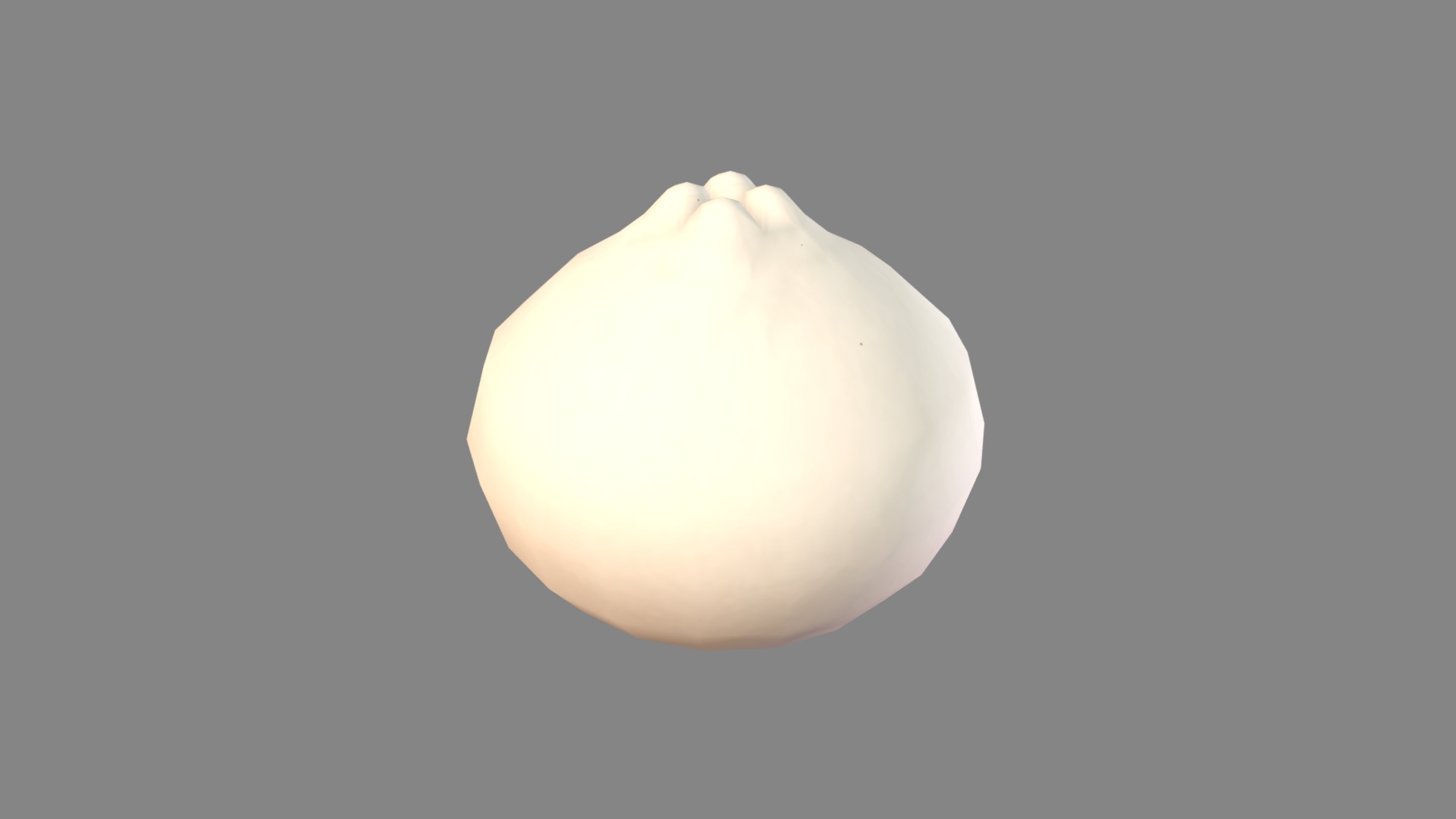 3D model Steamed Buns - This is a 3D model of the Steamed Buns. The 3D model is about a white egg on a grey background.