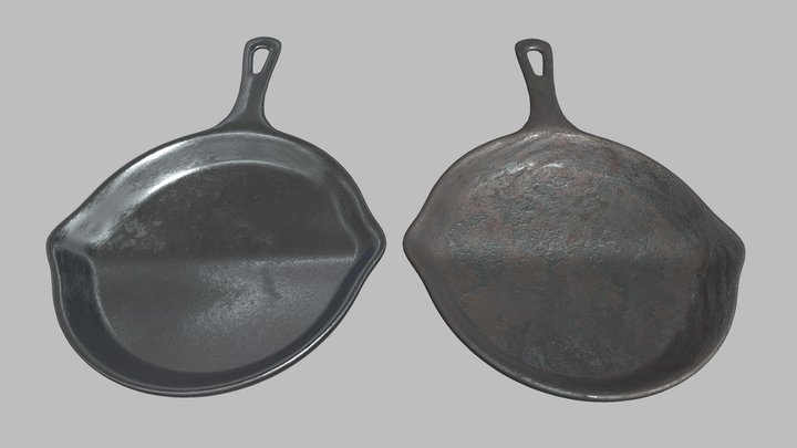 Cast Iron Pans 3D Model