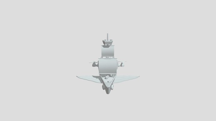 Flying Ship 3D Model