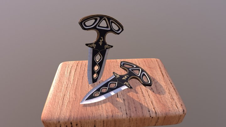 Knife Push Daggers 3D Model