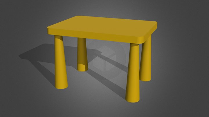 Children Table 01 3D Model