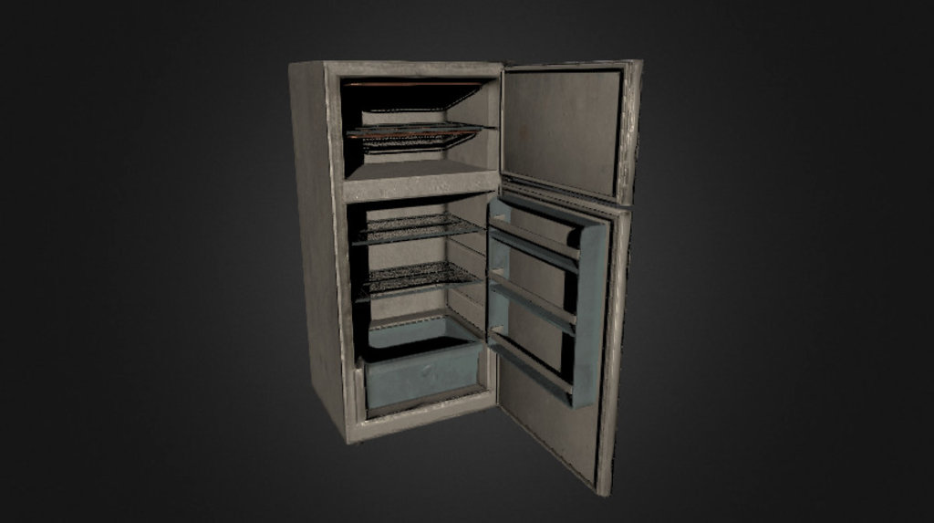 Old Currentless Refrigerator - 3D model by mateuszj [5c25565] - Sketchfab