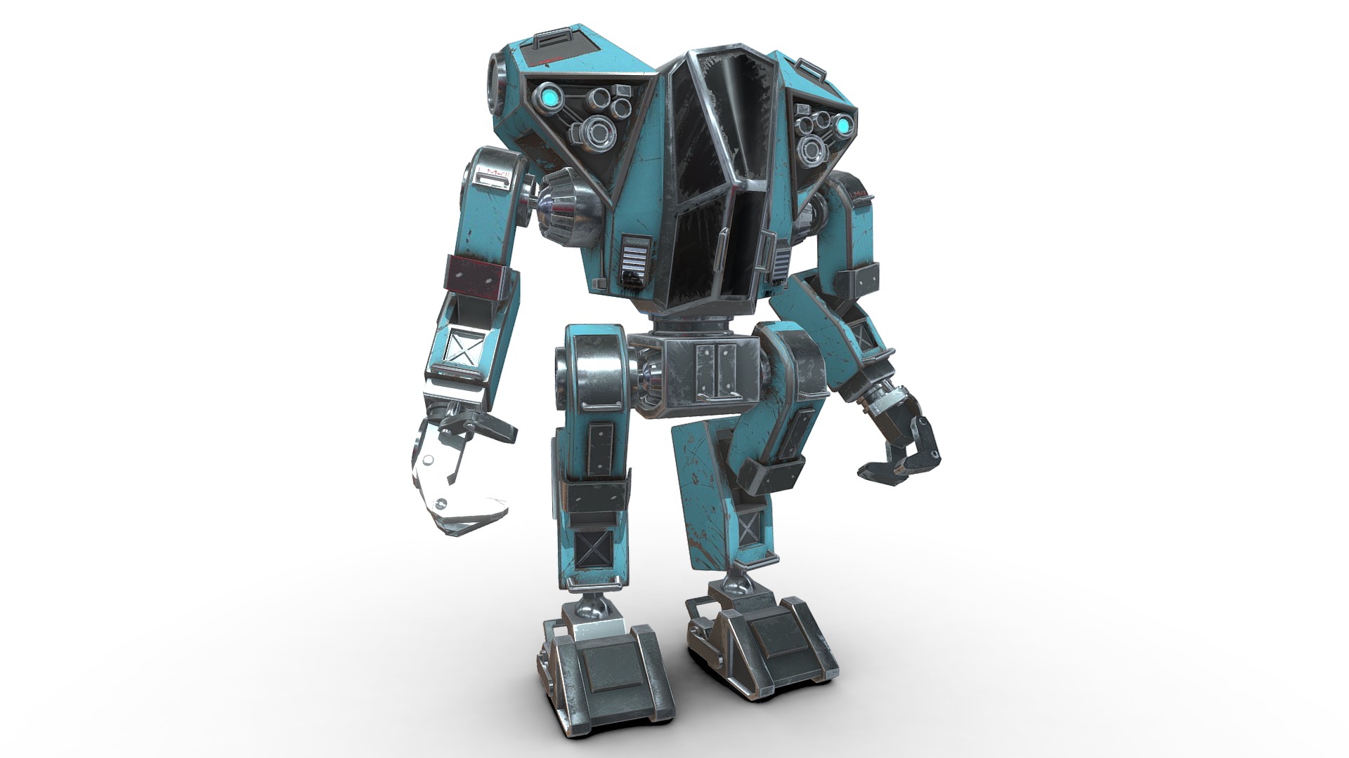 3D model Lancer MKII Mech - This is a 3D model of the Lancer MKII Mech. The 3D model is about a robot with a gun.