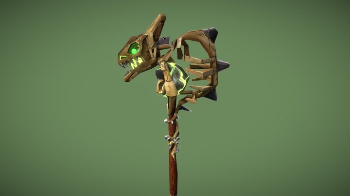 WoW weapon - Druid Staff 3D Model
