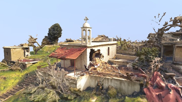Church Damaged by IOF - South Lebanon 3D Model