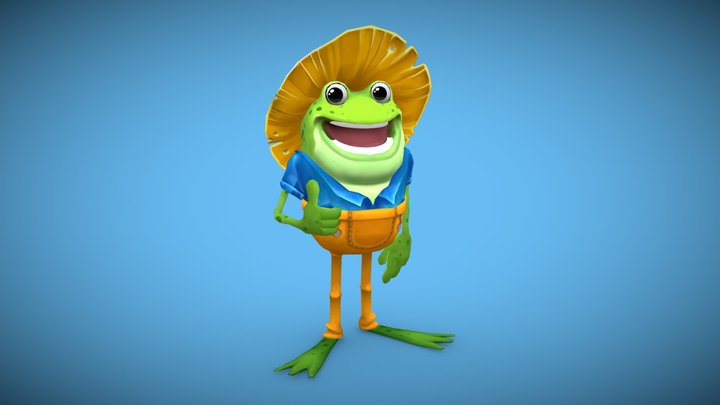 frog 3D lowpoly 3D Model