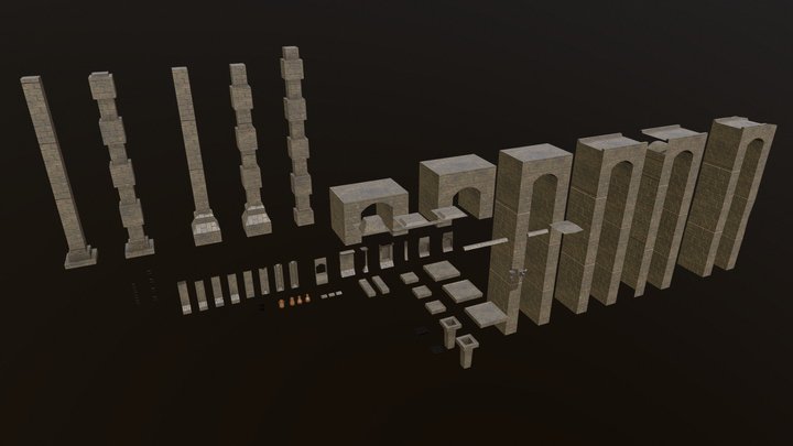 Small Dungeon Modular Kit - Roblox Showcase Prop – Gratis 3D-model STL