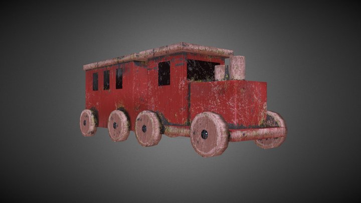 Toy Train 3D Model
