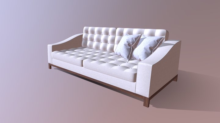 Sofa - Long Sofa 3D Model