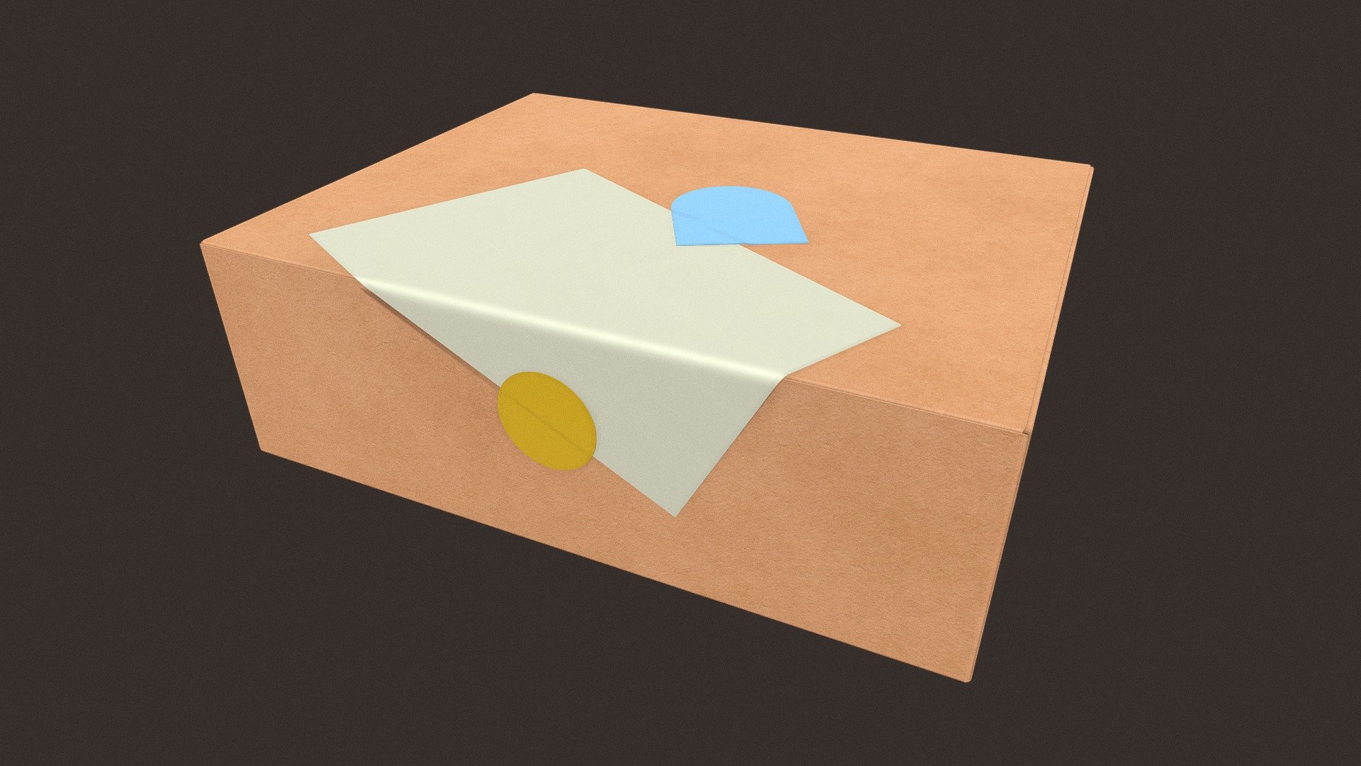 Box with sticker 02 - Buy Royalty Free 3D model by MDgraphicLAB ...