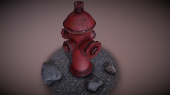 Fire hydrant - a simple scene 3D Model