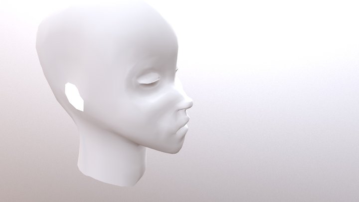 Cartoon Head 3D Model