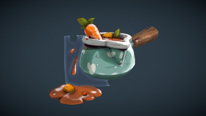 Dwarven Cook's Stew Pot 3D Model