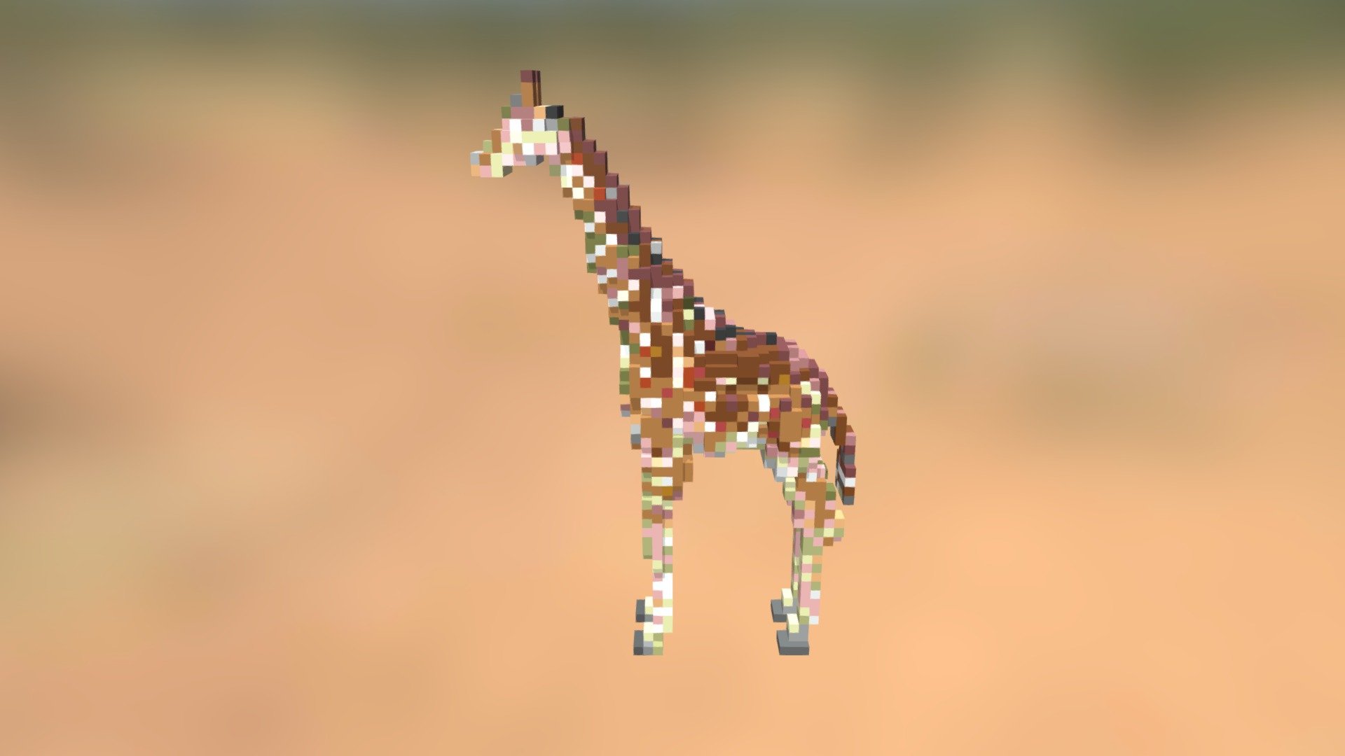 Reticulated Giraffe Voxel