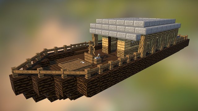 Minecraft boat 3D Model