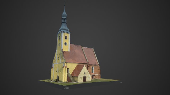 Czeska Wieś, kościół filialny 3D Model