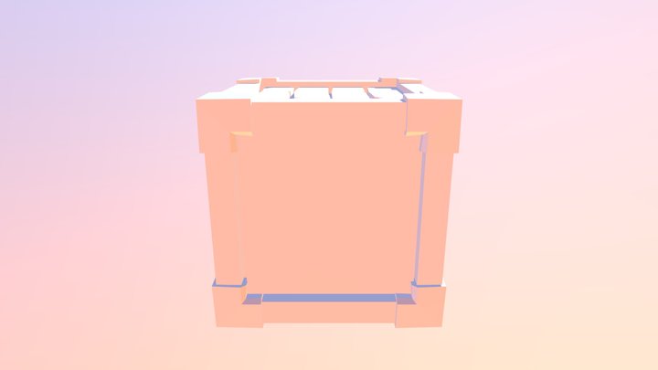 Wooden Box 3D Model