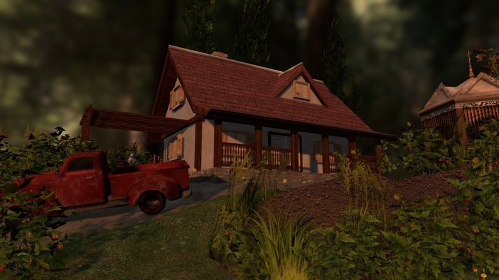 DAE Diorama - Grandma's House 3D Model