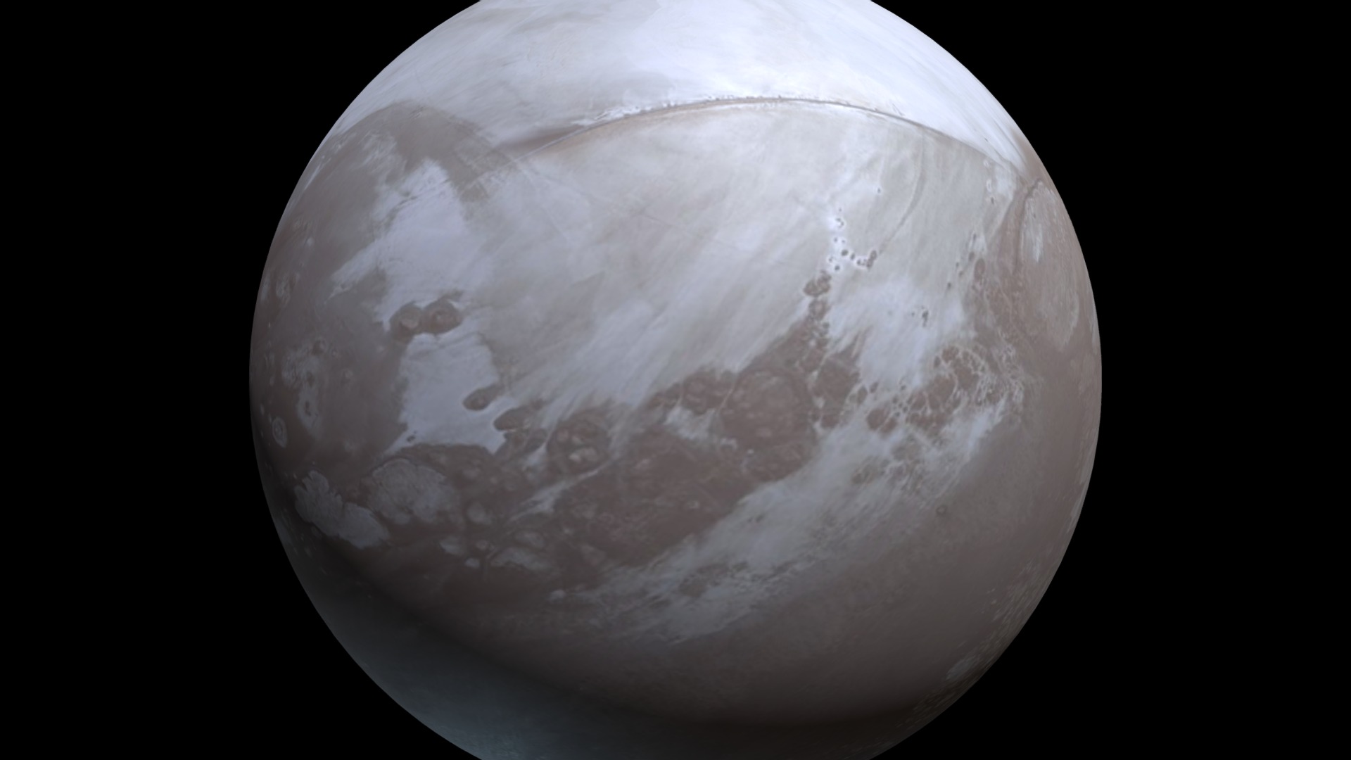 3D model Planet Hoth - This is a 3D model of the Planet Hoth. The 3D model is about a close up of the moon.