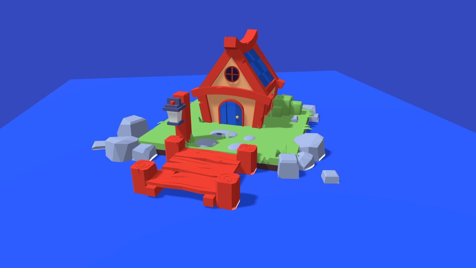 A house between the sea