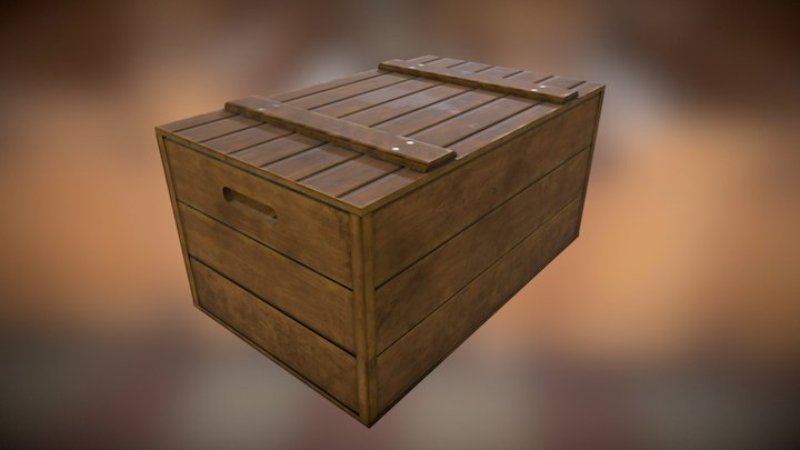 Wood Box 3D Model