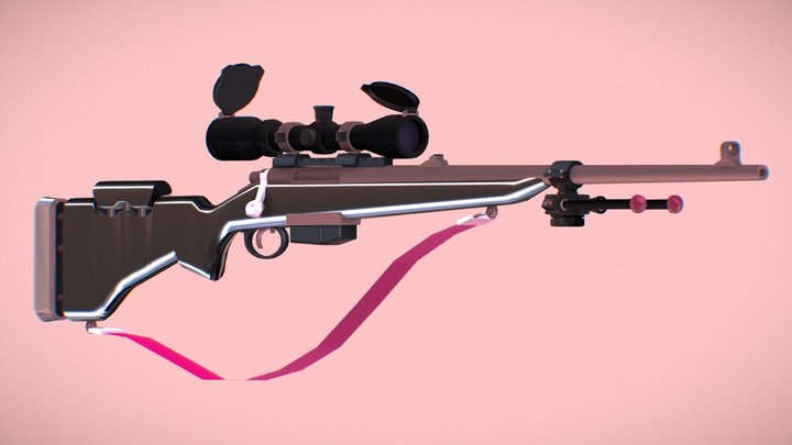 Remington 700 Inspired Rifle SG17 3D Model