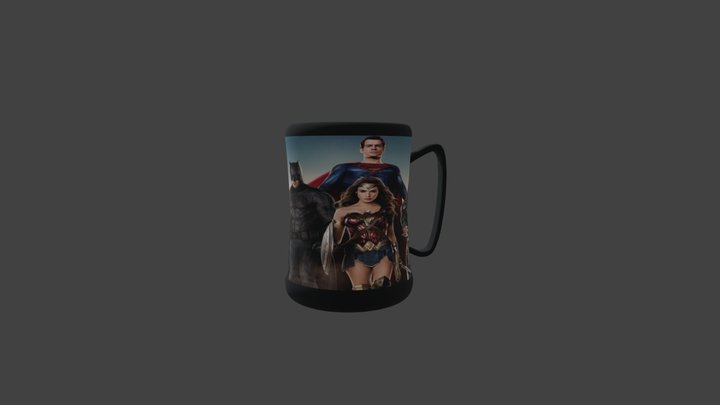 COPO PERSONALIZADO LIGA DA JUSTIÇA ZACK SNYDER 3D Model