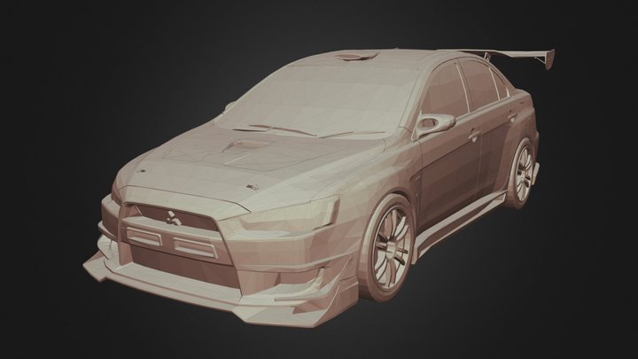 Mitsubishi Lancer Evo 3D Model