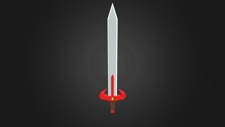 Lowpoly Sword 3D Model