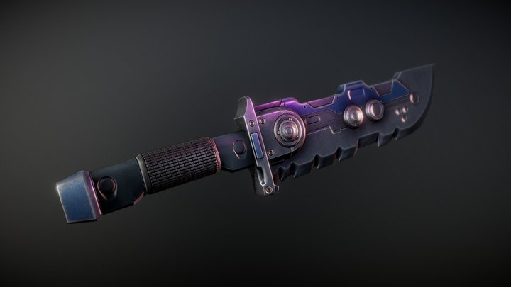 Low Poly Scifi Knife – Modello 3D gratuito STL