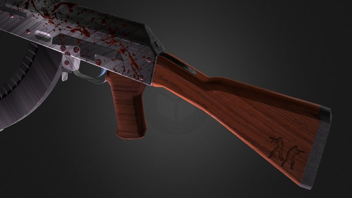 AK-47 | Emissary Killed 3D Model