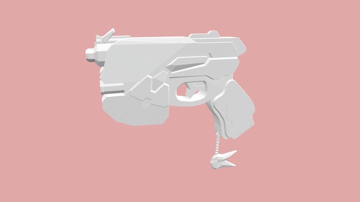 D_va Gun 3D Model Rough 3D Model