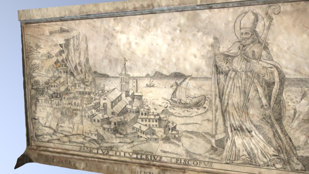 Relief slab of S. Eleuterio's altar, detail