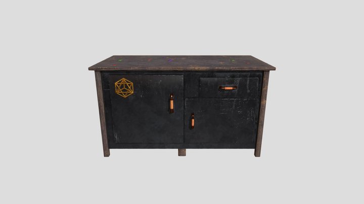 DeskUnwrapped 3D Model