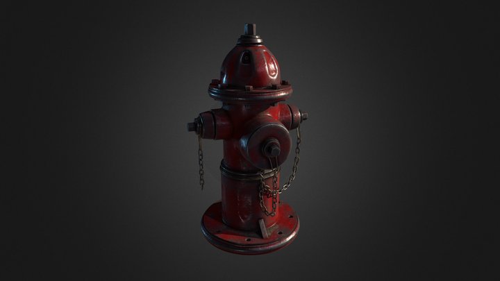 City Hydrant High Poly 3D Model