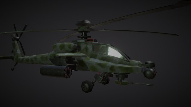 Attack helicopter 3D Model