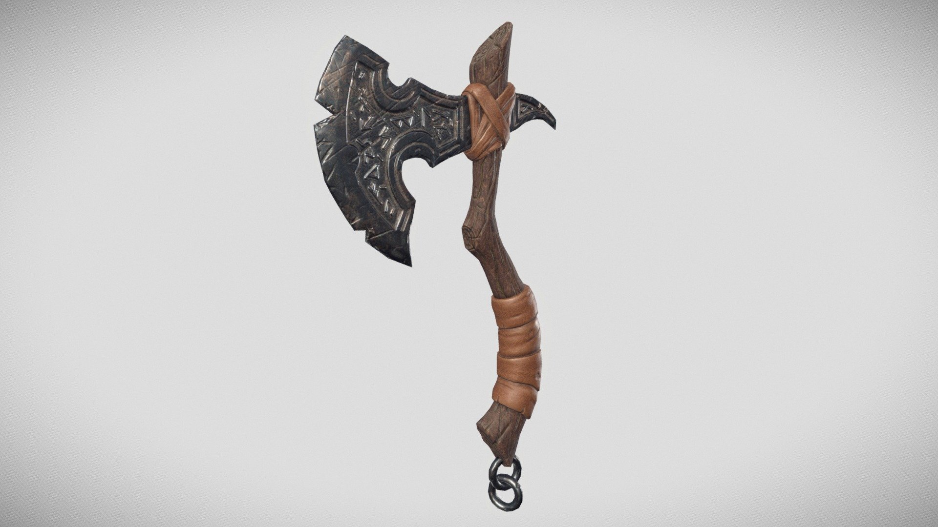 Low Poly Viking Axe