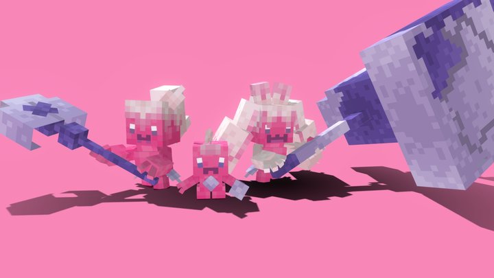 Tinkatink, Tinkatuff and Tinkaton 3D Model
